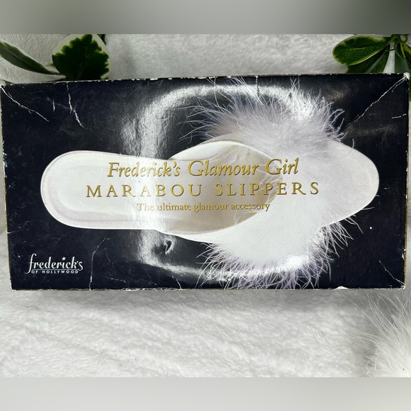 NWOT Vintage ✨Fredericks of Hollywood✨Marabou Slippers Size 6 - Picture 6 of 12